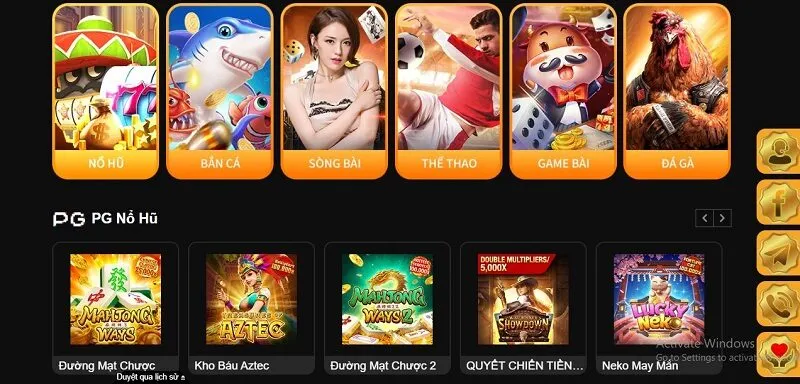 Nhà cái quy tụ đầy đủ mọi loại hình giải trí